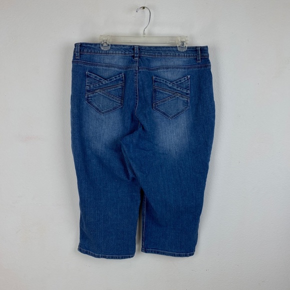 Gloria Vanderbilt Women's Capri Jeans Size 18 Blue The Perfect Fit Control Panel - Picture 4 of 6